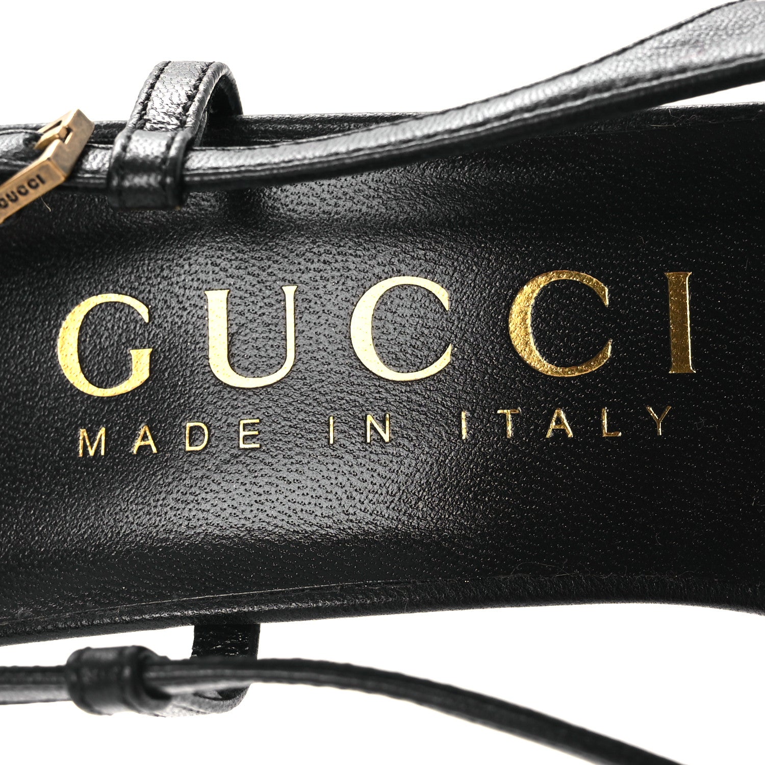 Gucci Calfskin Slingback Pumps 36.5 Black