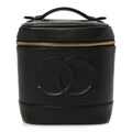 Chanel Caviar Vanity Cosmetic Case Black
