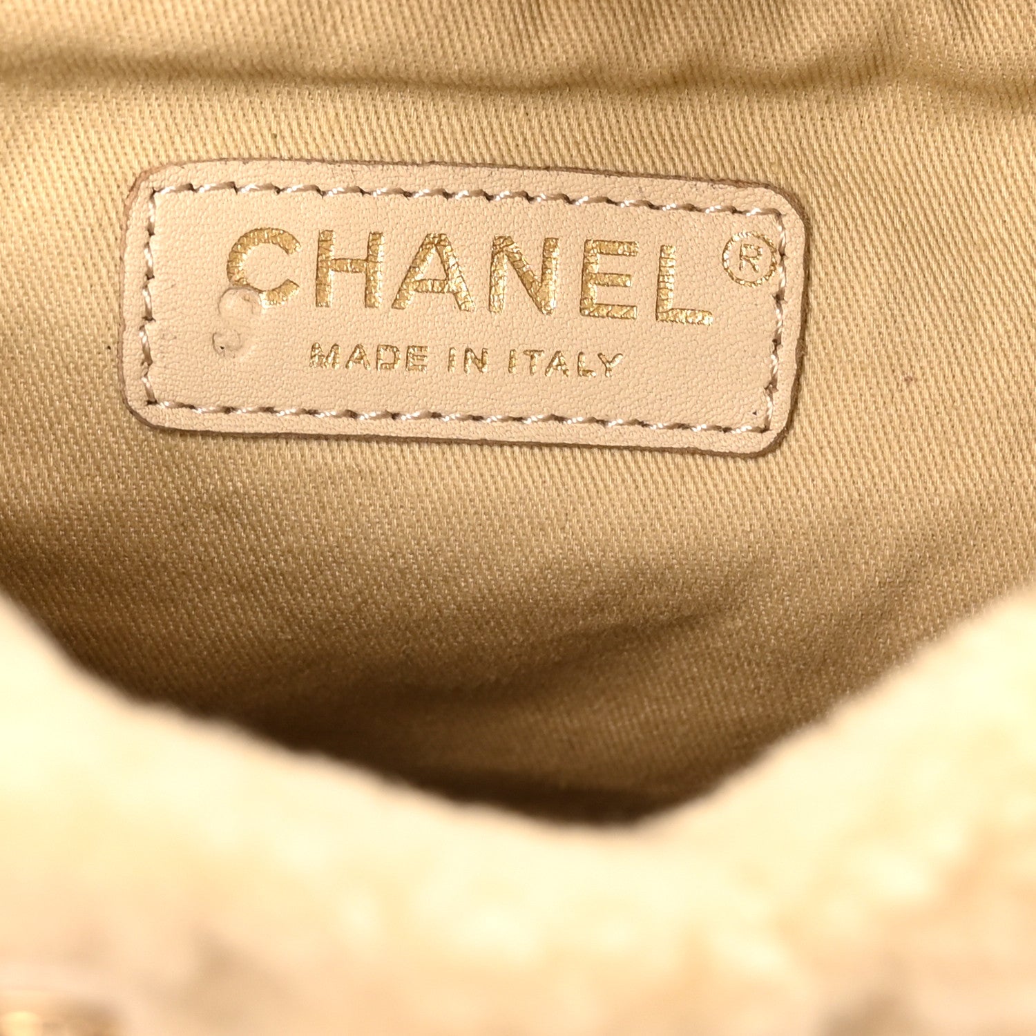 Chanel Tweed Shearling Quilted CC Backpack White