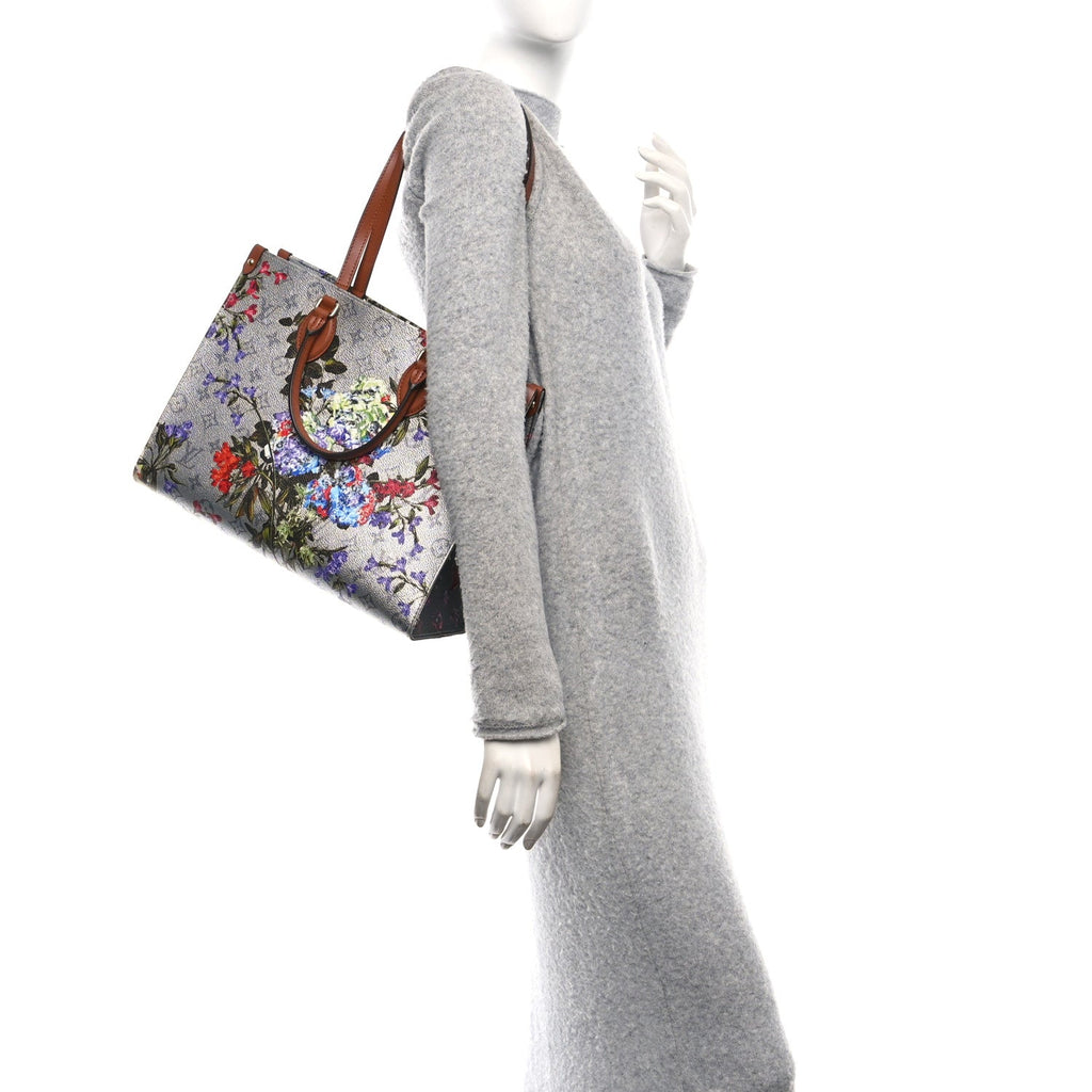 Louis Vuitton Metallic Monogram LV Garden OnTheGo MM Silver