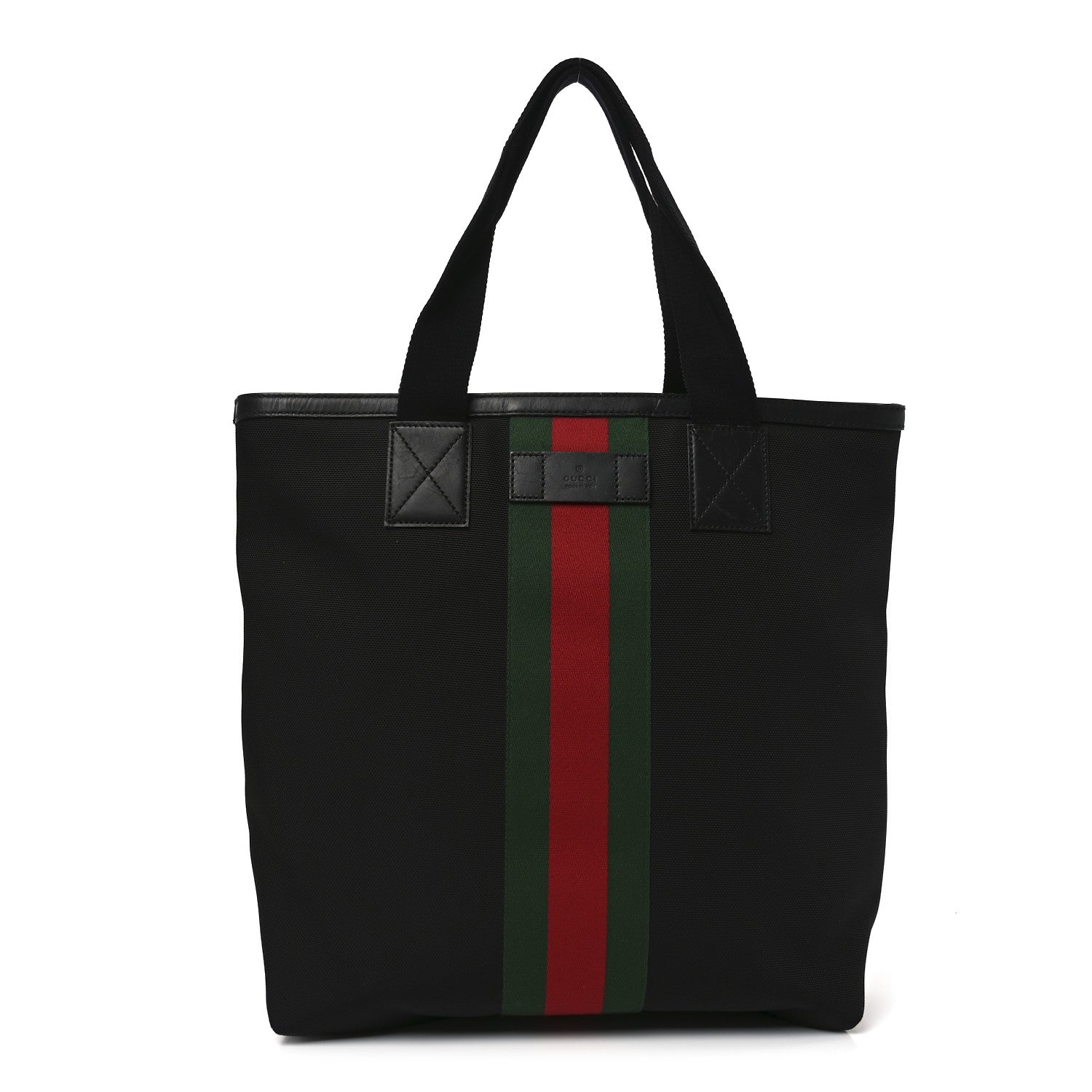 Gucci Techno Canvas Web Vertical Tote Black