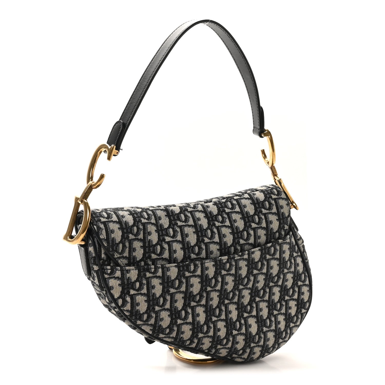 Christian Dior Oblique Saddle Bag Blue