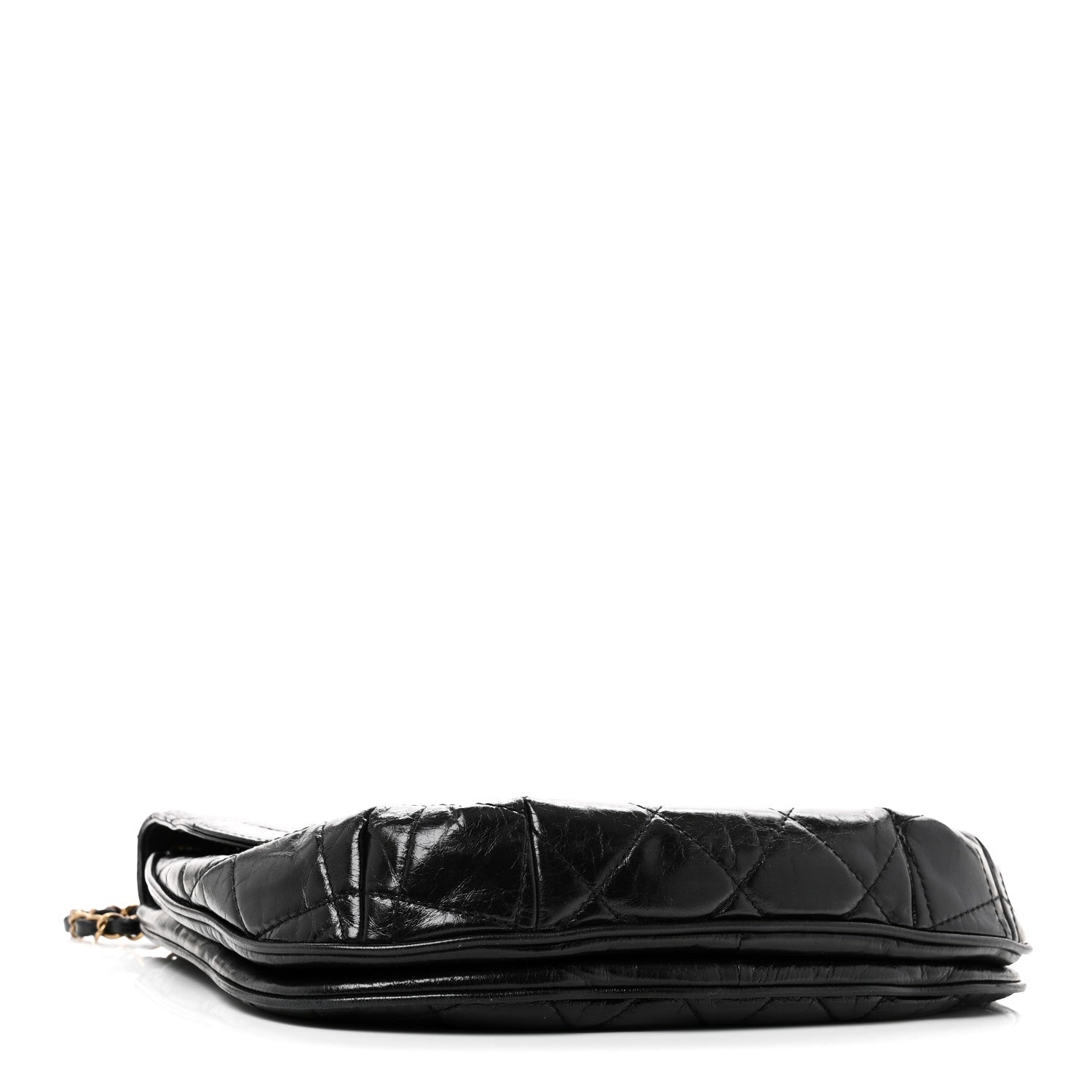 Chanel Glazed Calfskin Quilted Medium Bubble CC Flap Black