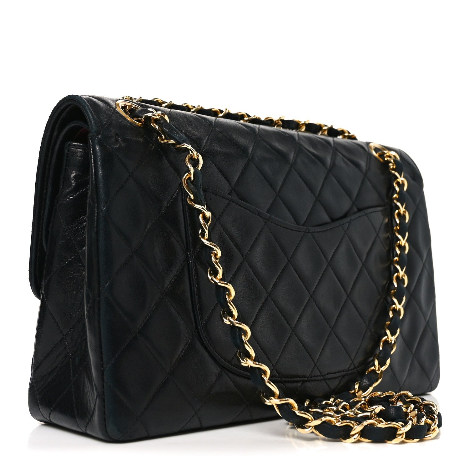 Chanel Lambskin Quilted Medium Double Flap Black
