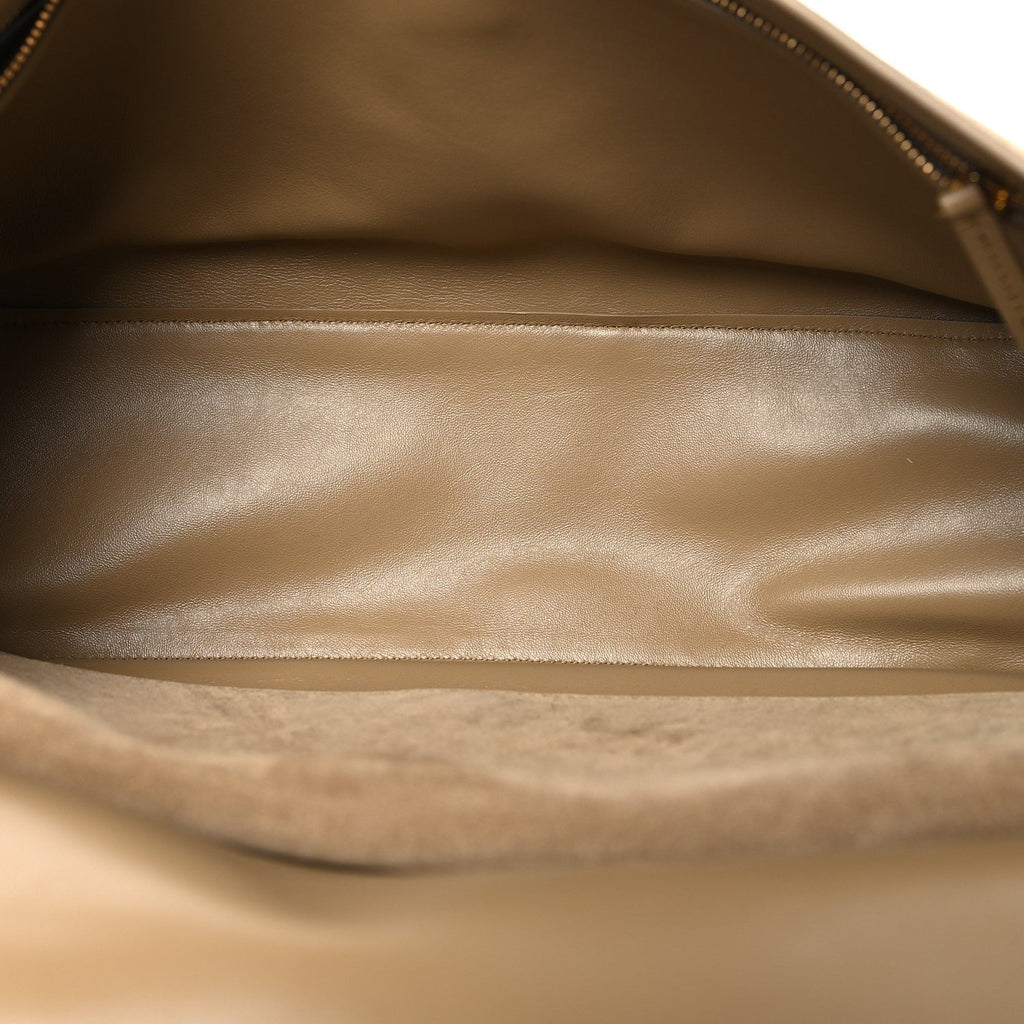 Chanel Suede Calfskin Small Souplissimo Maxi Flap Dark Beige