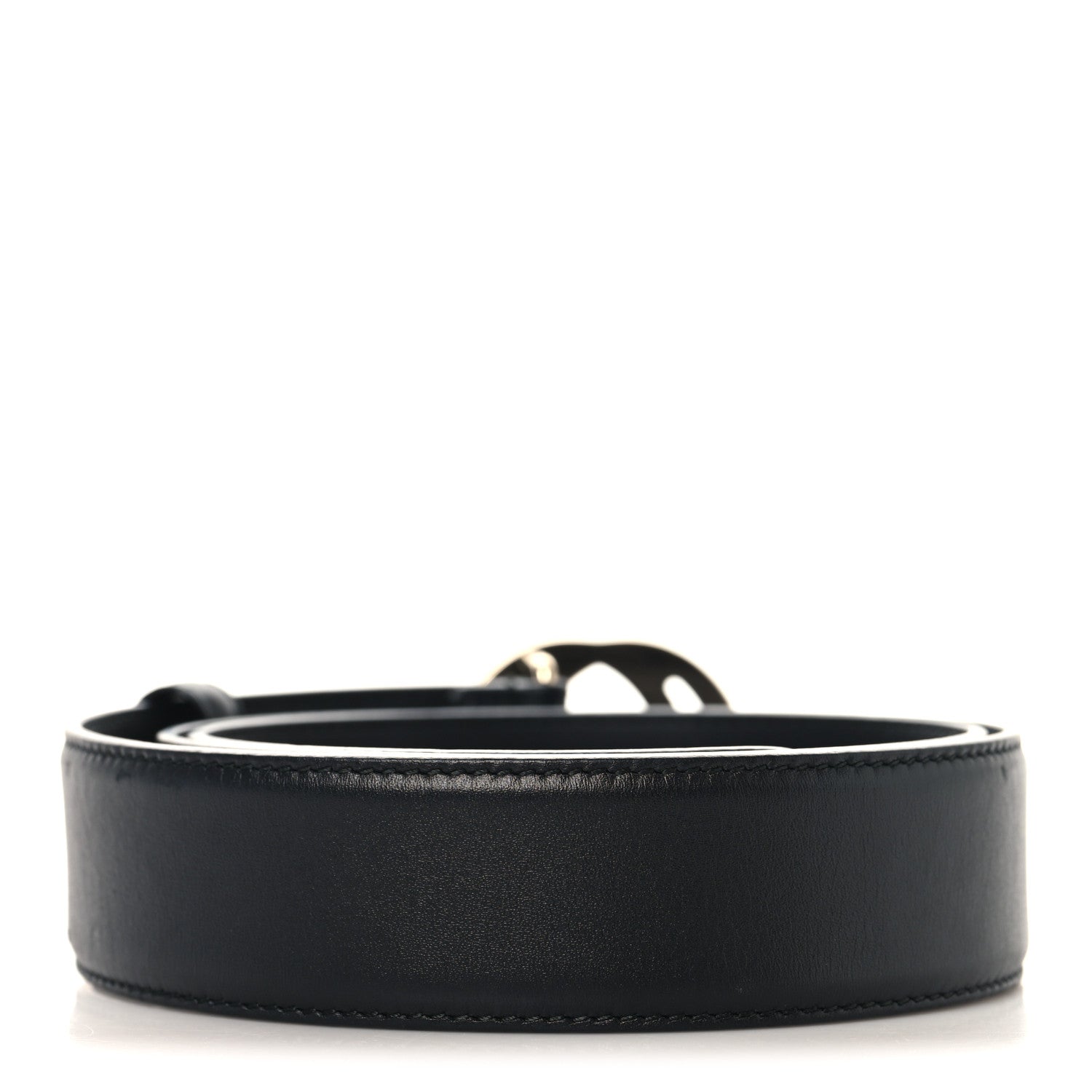 Gucci Calfskin Interlocking G 37mm Belt 90 36 Black