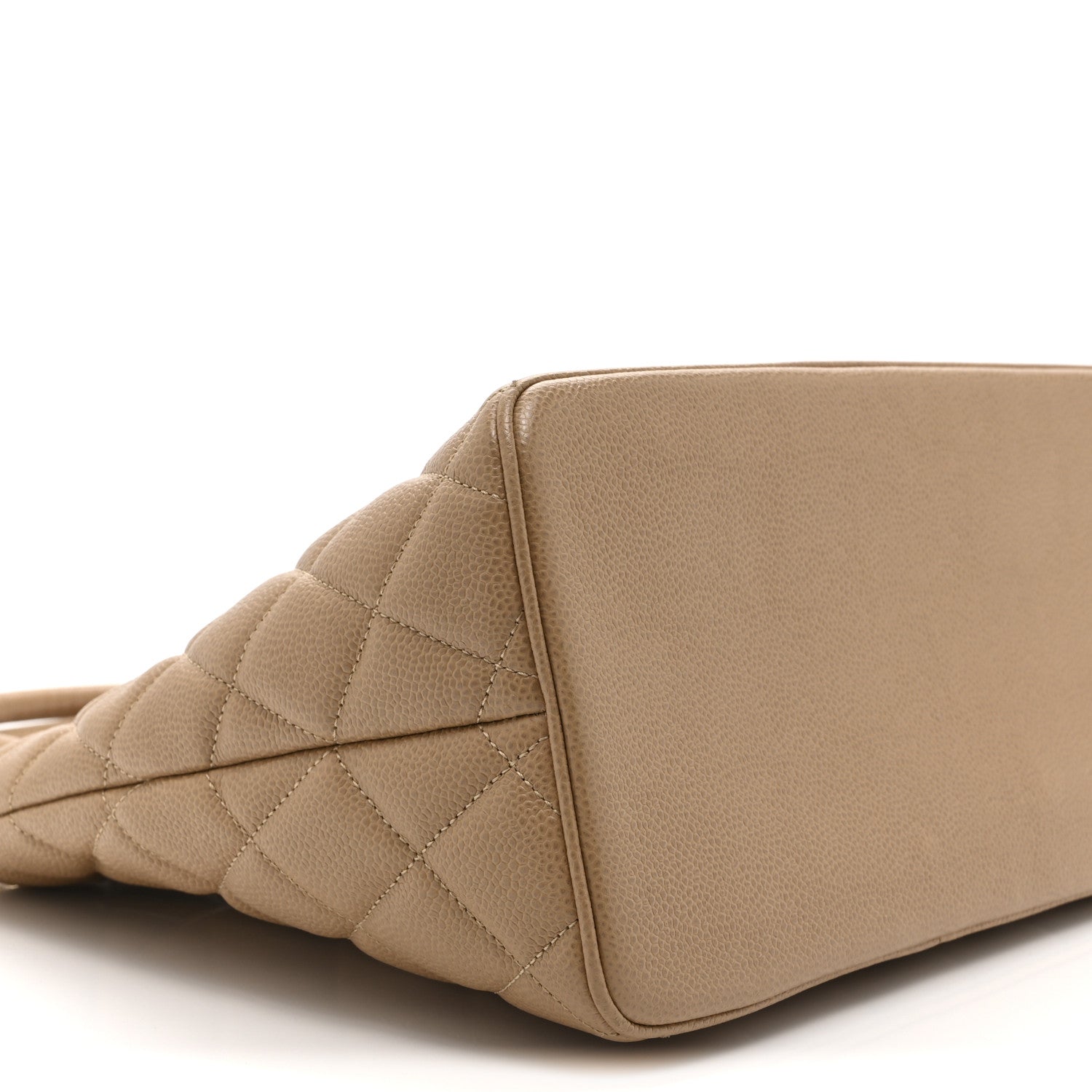 Chanel Caviar Quilted Medallion Tote Beige