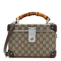 Gucci GG Supreme Monogram Globe-Trotter Beauty Case Brown