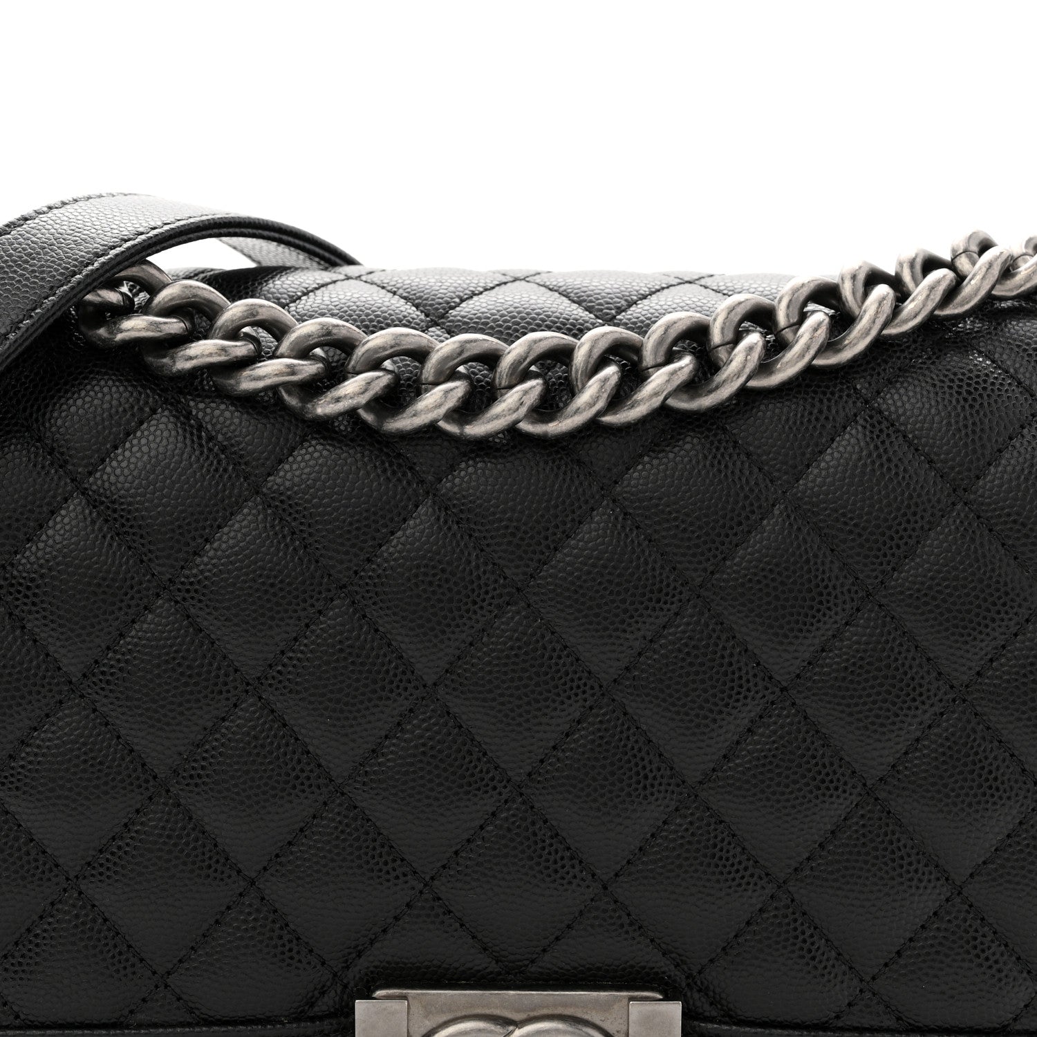 Chanel Caviar Quilted Medium Boy Flap Black