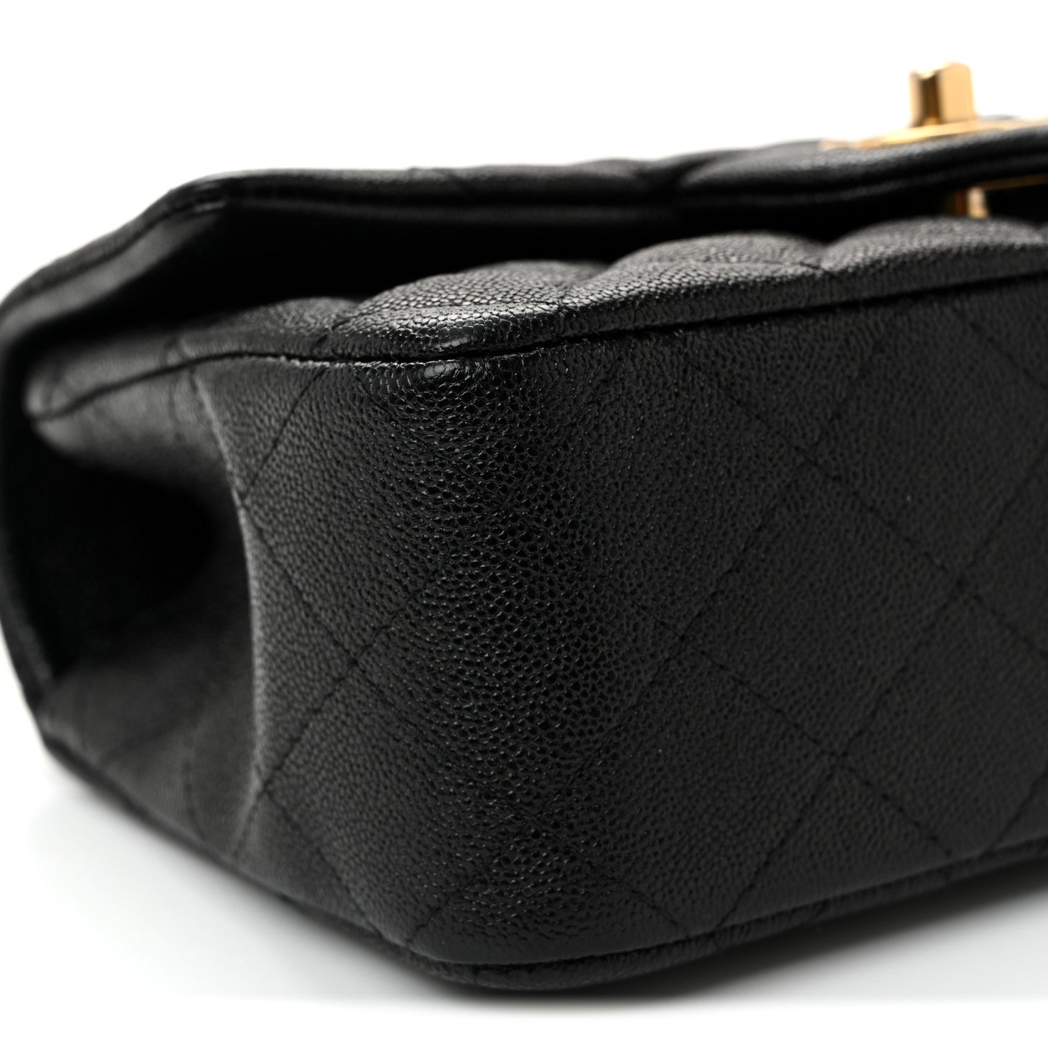Chanel Caviar Quilted Mini Top Handle Rectangular Flap Black
