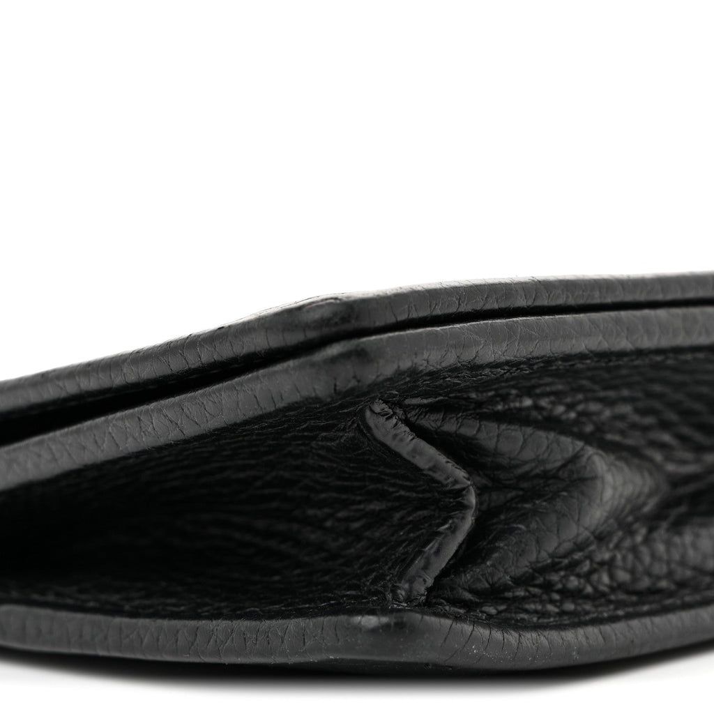 Gucci Pebbled Calfskin Soho Wallet On Chain Black