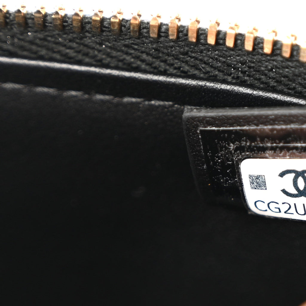 Chanel Caviar Quilted Top Handle Slim Vanity With Chain Black
