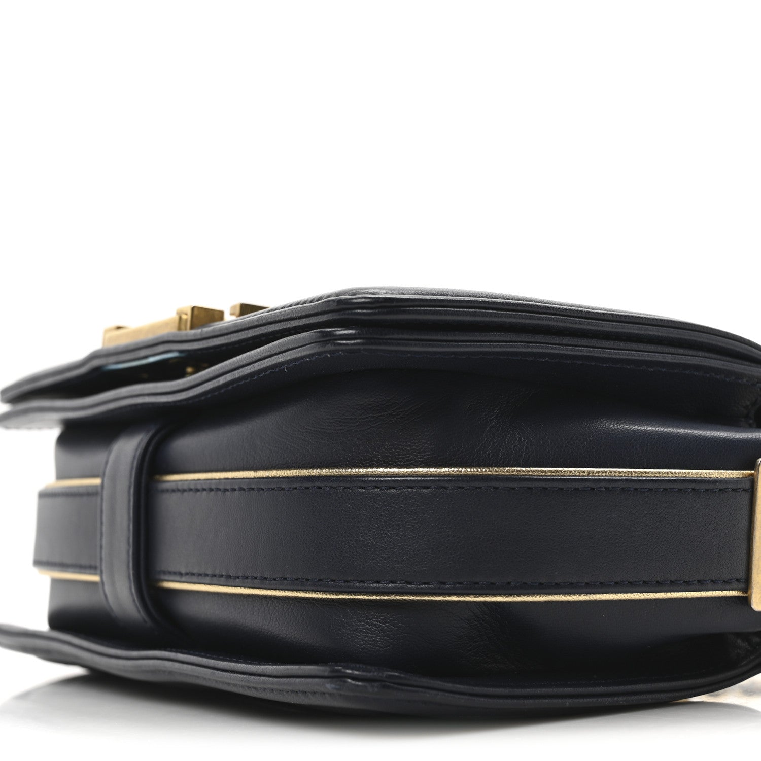 Chanel Sheepskin Braided Small Boy Reverso Flap Navy