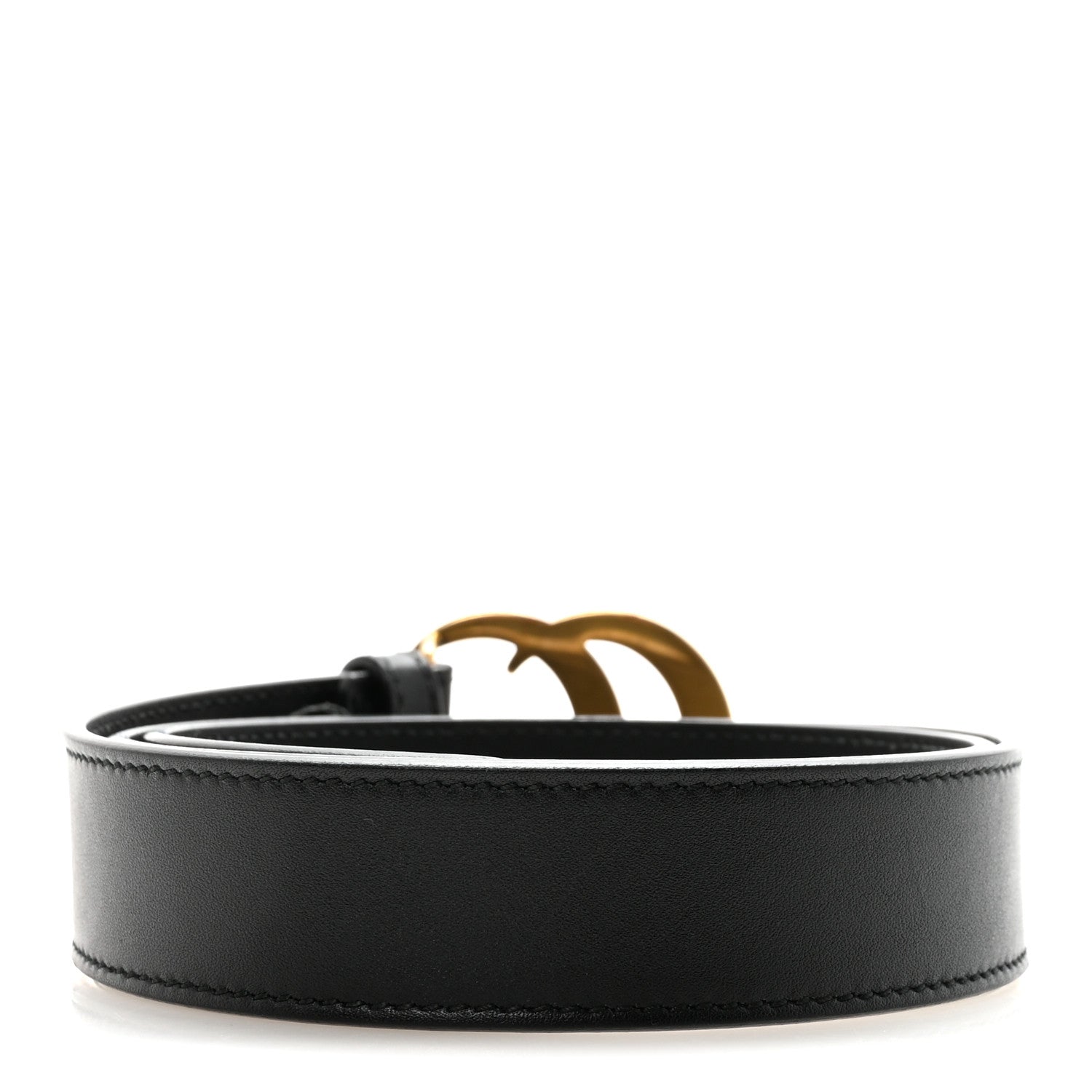 Gucci Calfskin Double G 80 32 Belt Black