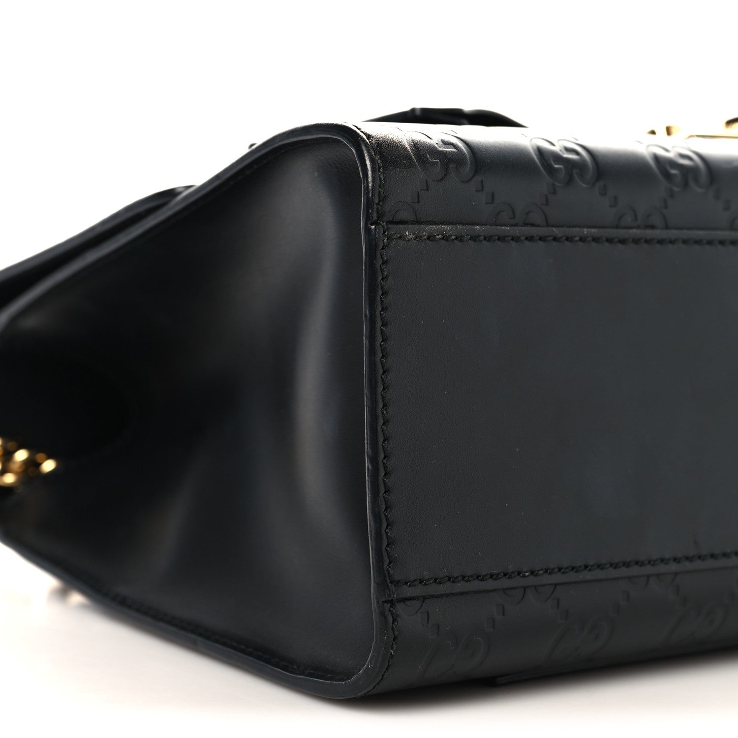Gucci Guccissima Medium Padlock Shoulder Bag Black