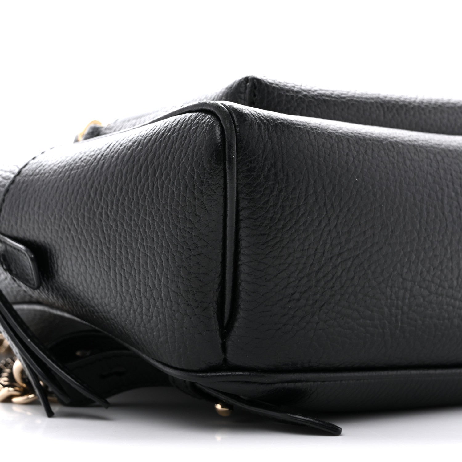Gucci Pebbled Calfskin Soho Chain Backpack Black