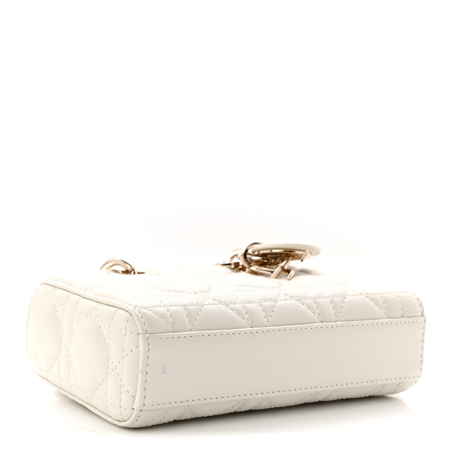 Christian Dior Lambskin Cannage Micro Lady D-Joy Latte