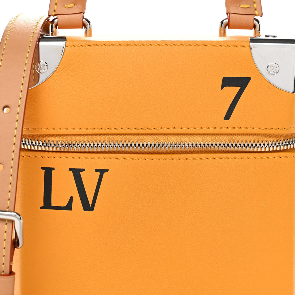 Louis Vuitton Calfskin N°7 Vertical Box Trunk Yellow