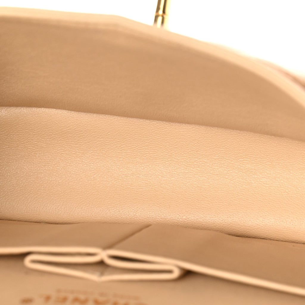 Chanel Caviar Quilted Small Double Flap Beige
