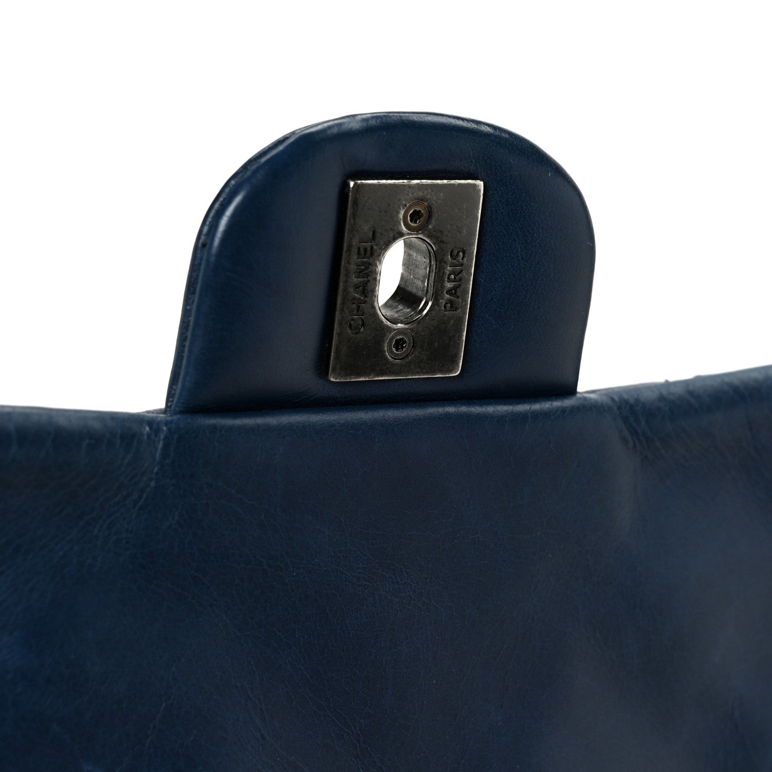 Chanel Glazed Calfskin Quilted Medium Coco Soft Flap Navy
