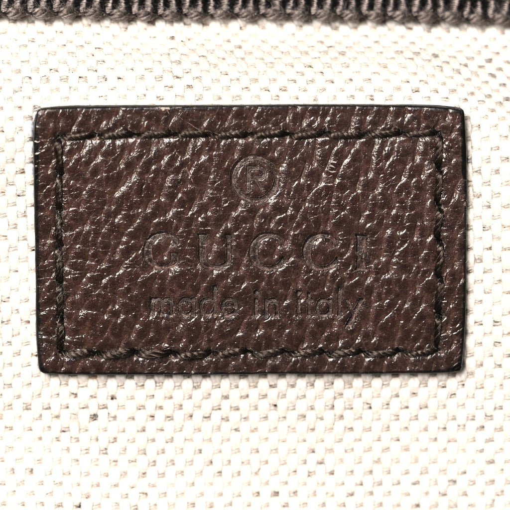 Gucci GG Supreme Monogram Medium Ophidia Double Buckle Backpack Brown