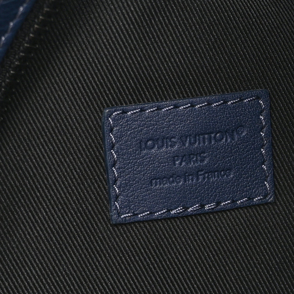 Louis Vuitton Calfskin Shadow Monogram Duo Slingbag Navy