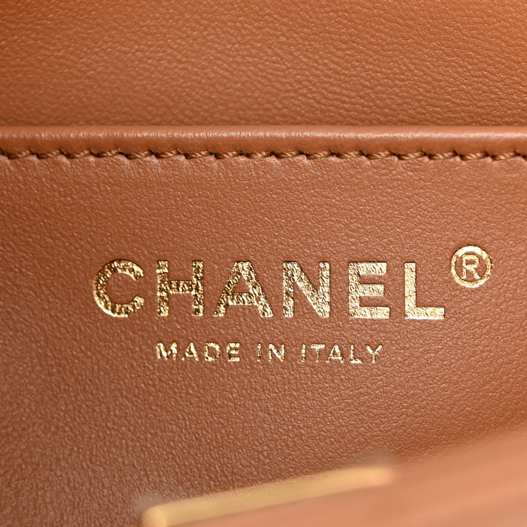 Chanel Lambskin Quilted Small CC Crush Flap Brown