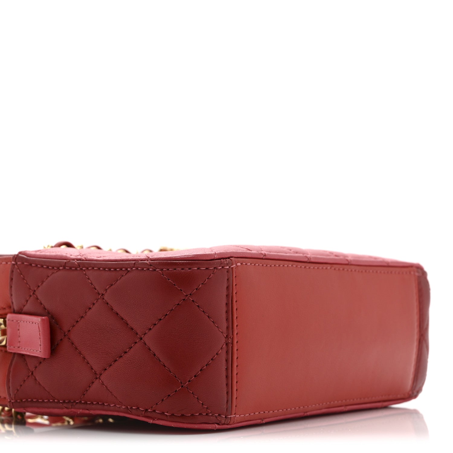 Chanel Goatskin Quilted Small In & Out Camera Case Pink Red