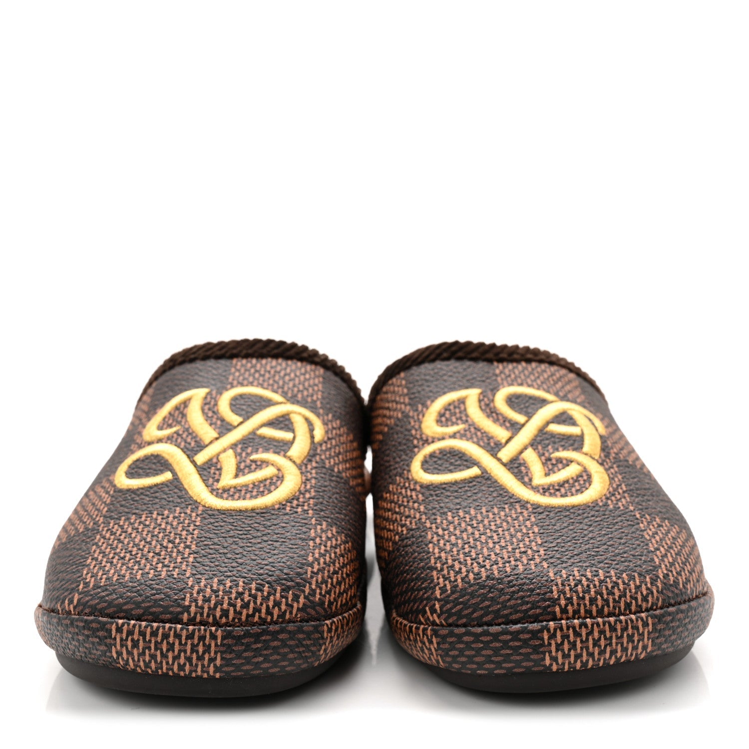 Louis Vuitton Damier Ebene Palace Slippers 35 Mocha
