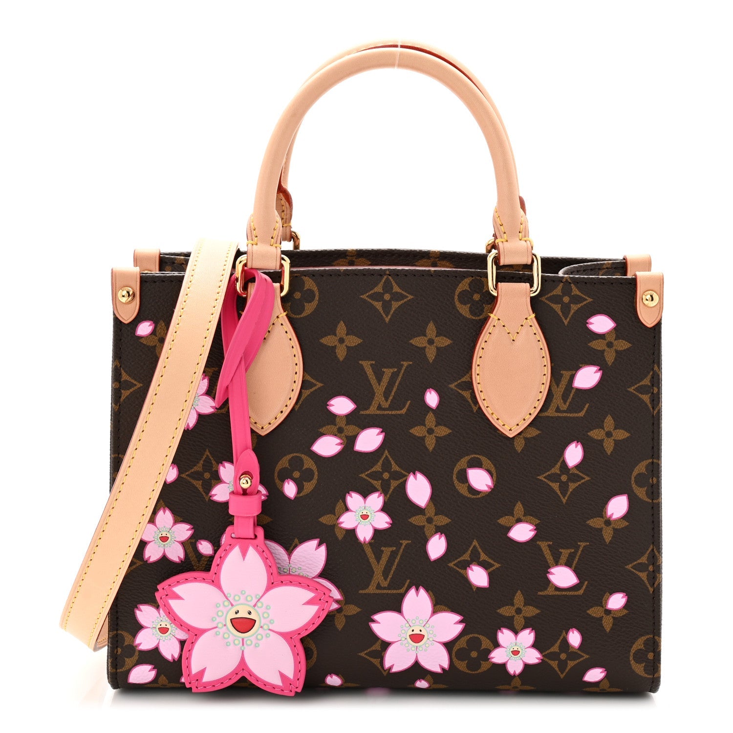 Louis Vuitton LV X TM Monogram Cherry Blossom Onthego PM Sakura Brown