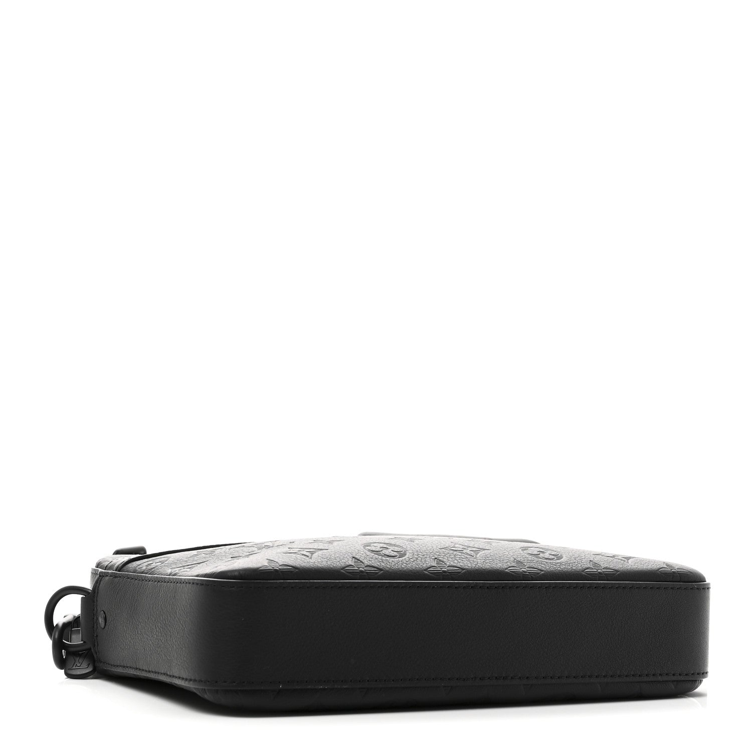 Louis Vuitton Calfskin Monogram Shadow Trio Messenger Black