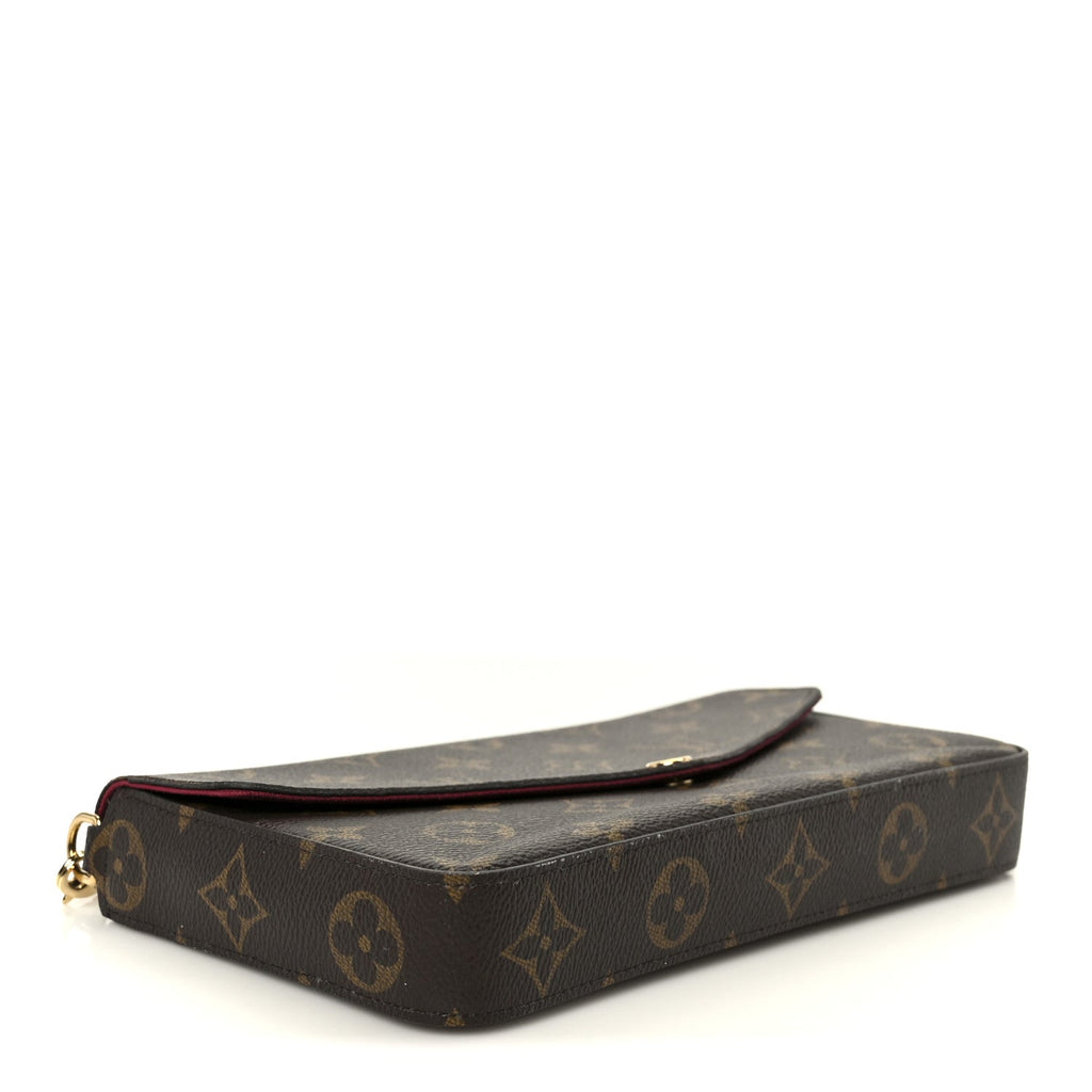 Louis Vuitton Monogram Pochette Felicie Chain Wallet Fuchsia