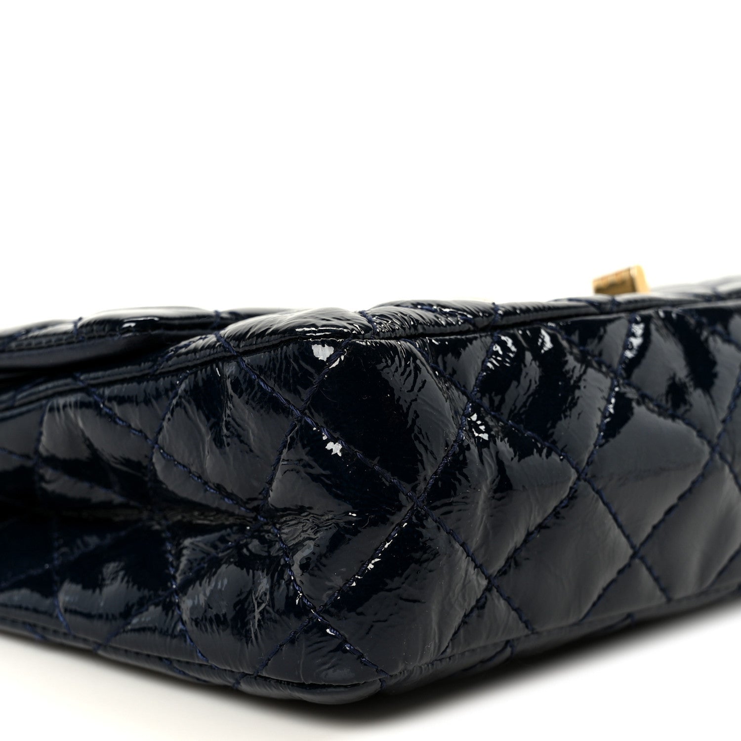 Chanel Distressed Patent Quilted 2.55 Reissue 226 Flap Blue