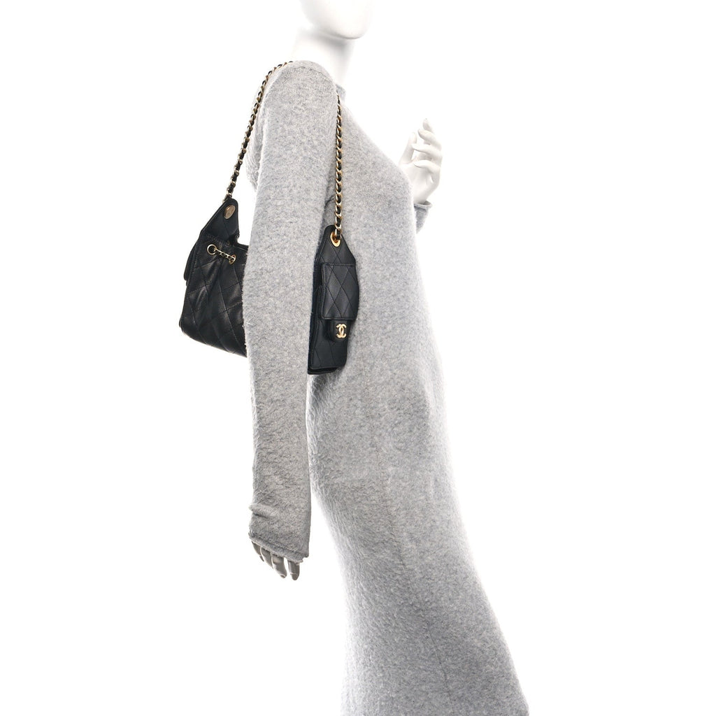 Chanel Caviar Quilted Mini Chanel 25 Handbag Black