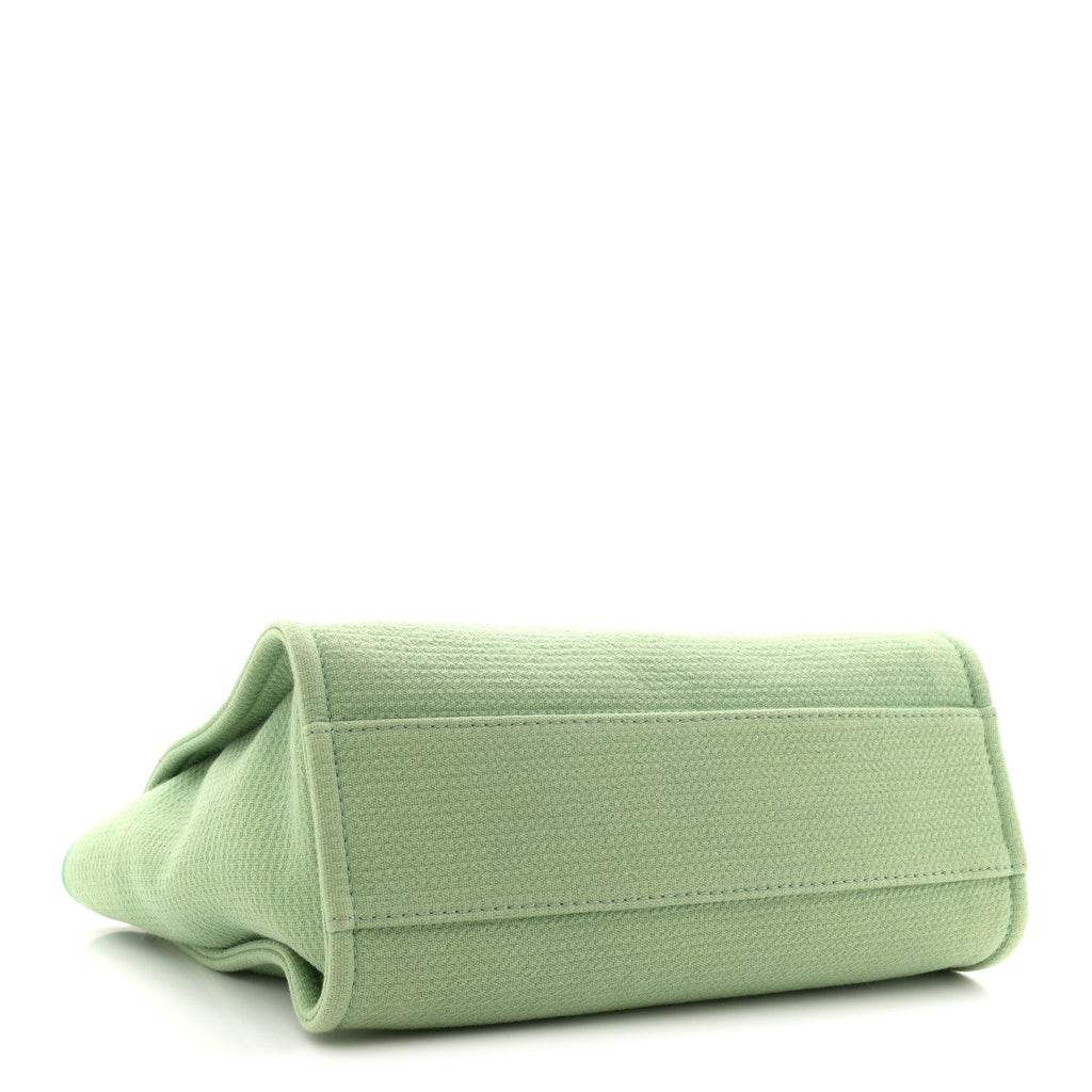 Chanel Mixed Fibers Small Deauville Tote Green