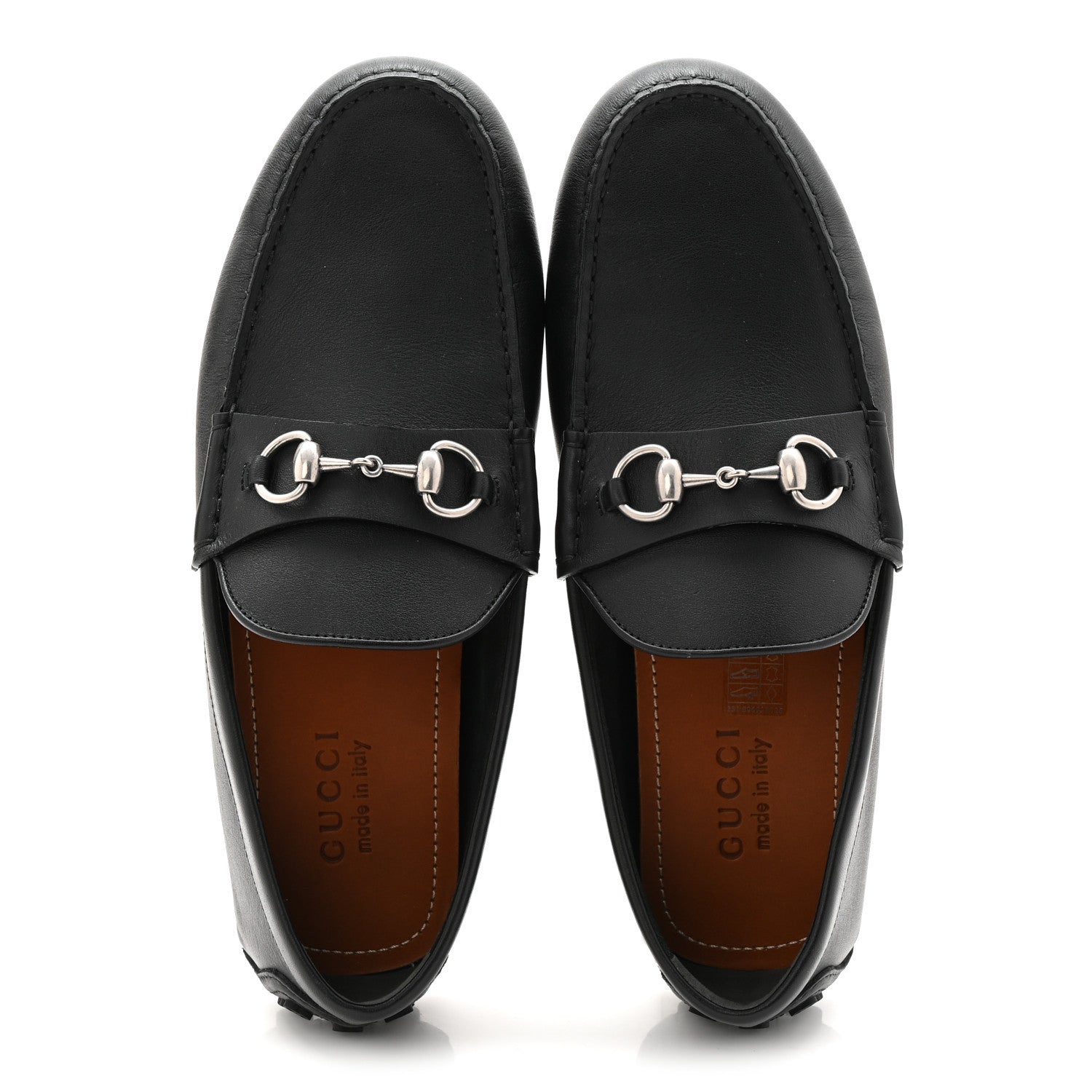Gucci Soft Clove Calfskin Mens Horsebit Driver Loafers 9.5 Black