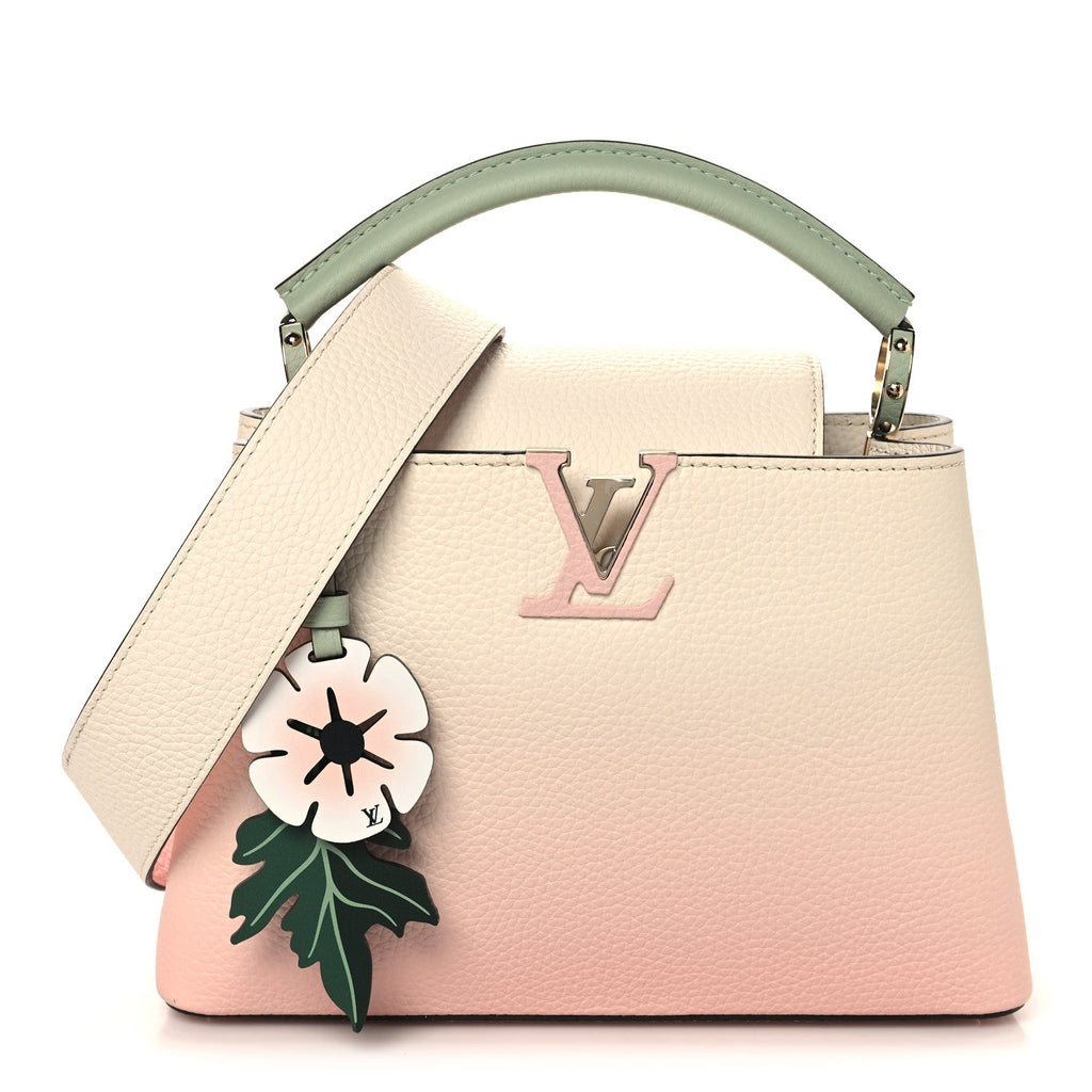 Louis Vuitton Taurillon Gradient Capucines BB Asnieres Green Rose