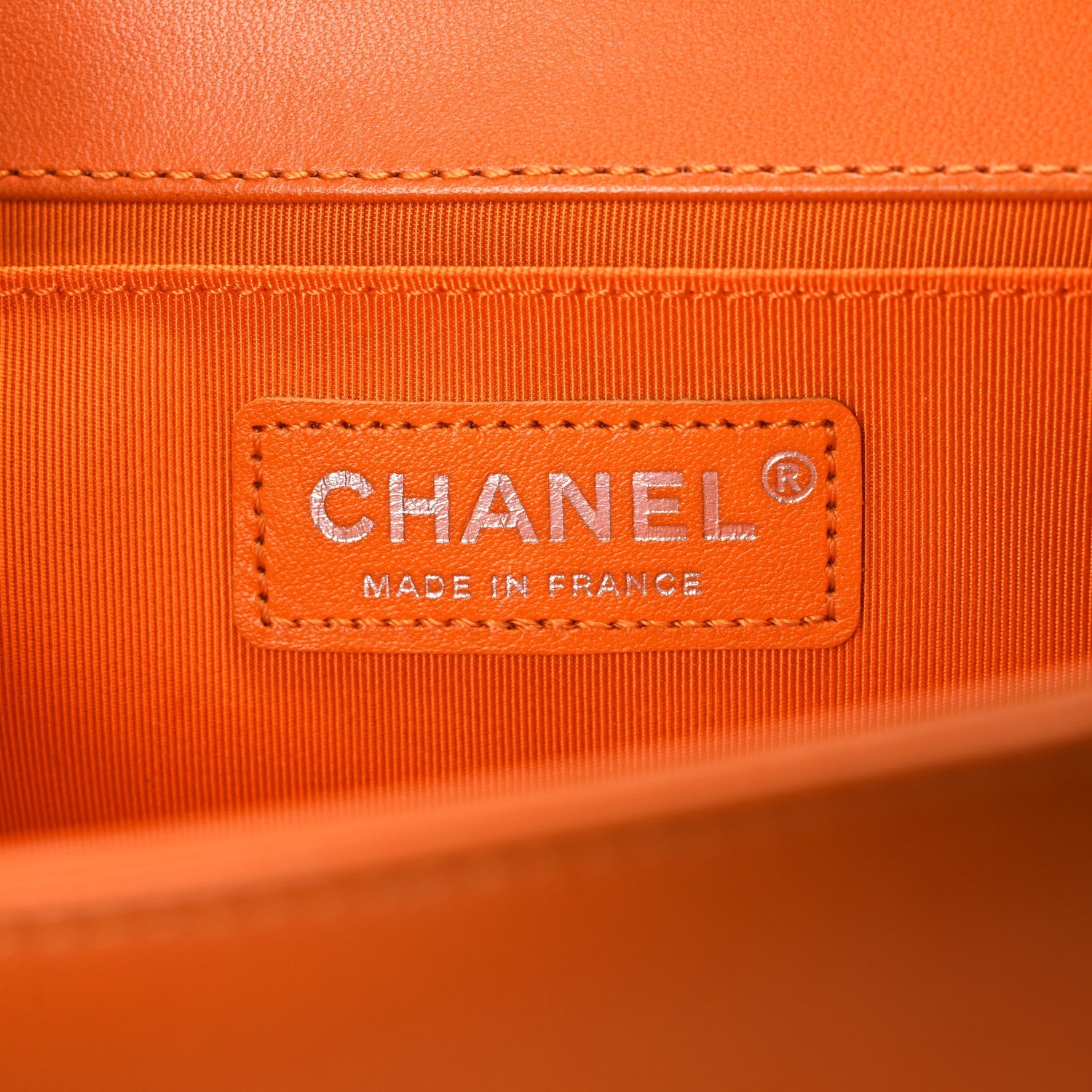 Chanel Lambskin Quilted Medium Boy Flap Orange