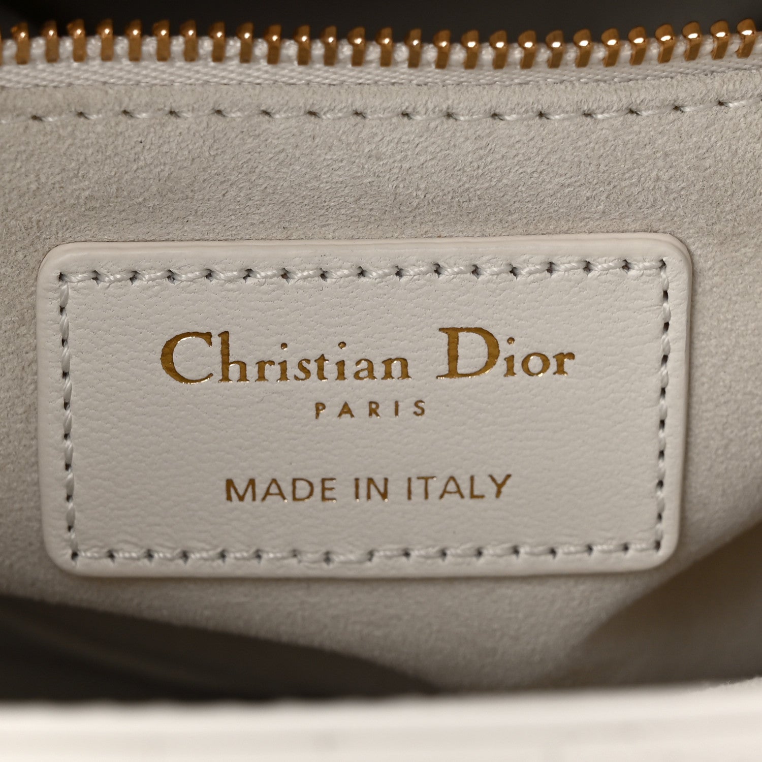 Christian Dior Lambskin Cannage Small My ABCDior Lady Dior White