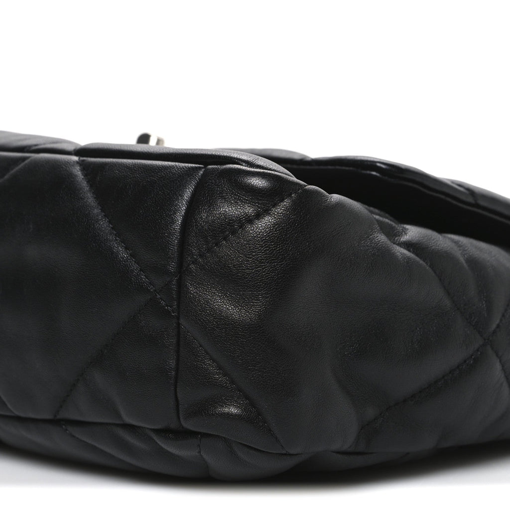 Chanel Lambskin Quilted Large Chanel 19 Flap Black