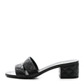Lambskin Quilted CC Mules Sandals 39 Black