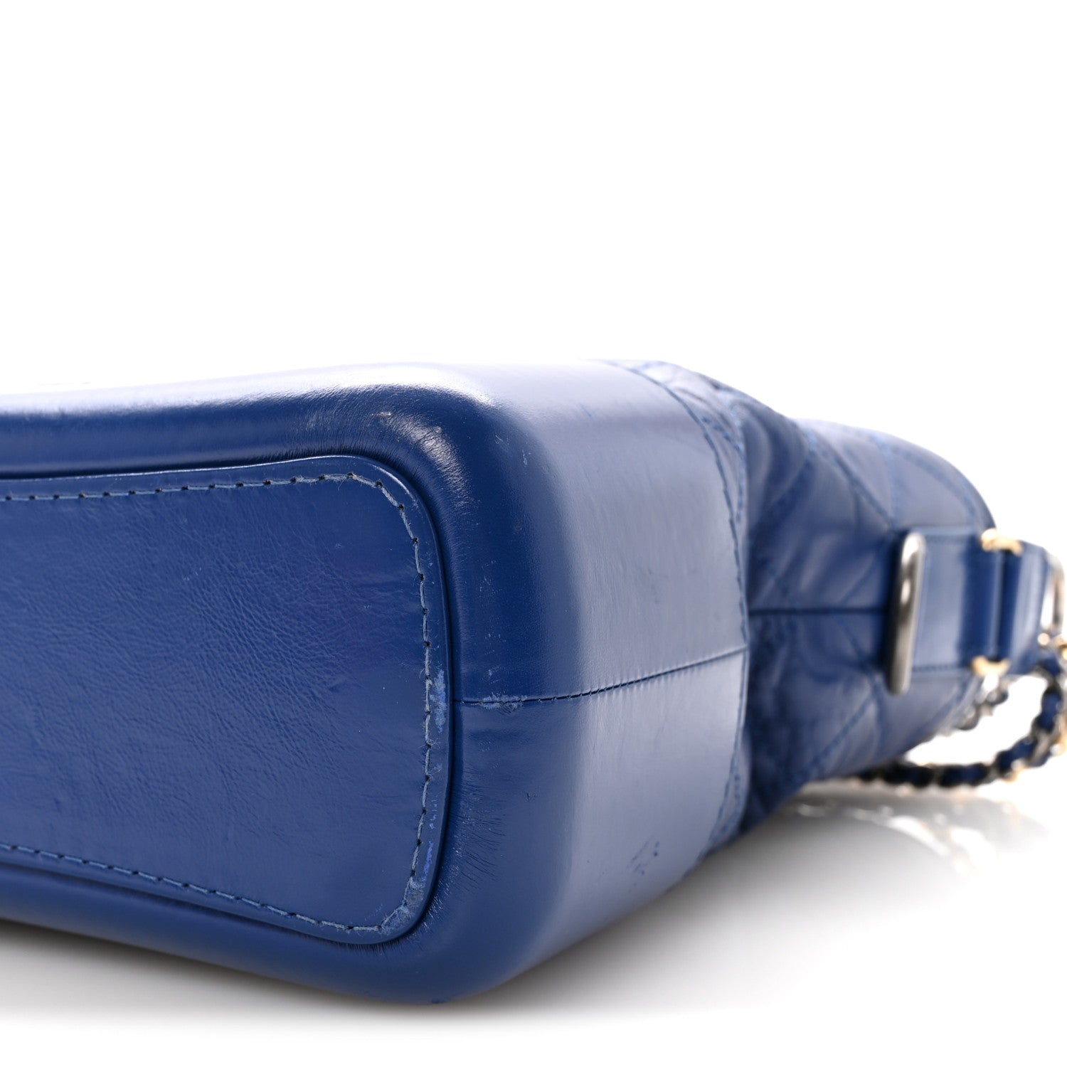 Chanel Aged Calfskin Quilted Medium Gabrielle Hobo Blue