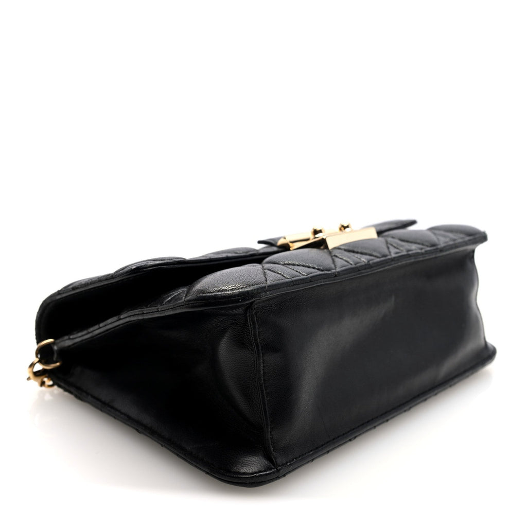 Christian Dior Lambskin Cannage Medium Miss Dior Flap Black