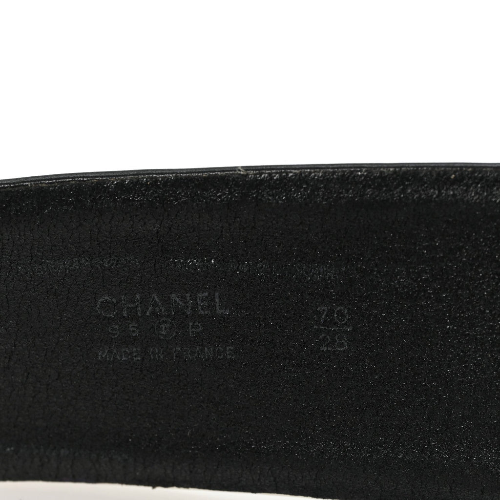 Calfskin Logo Belt 70 28 Black White