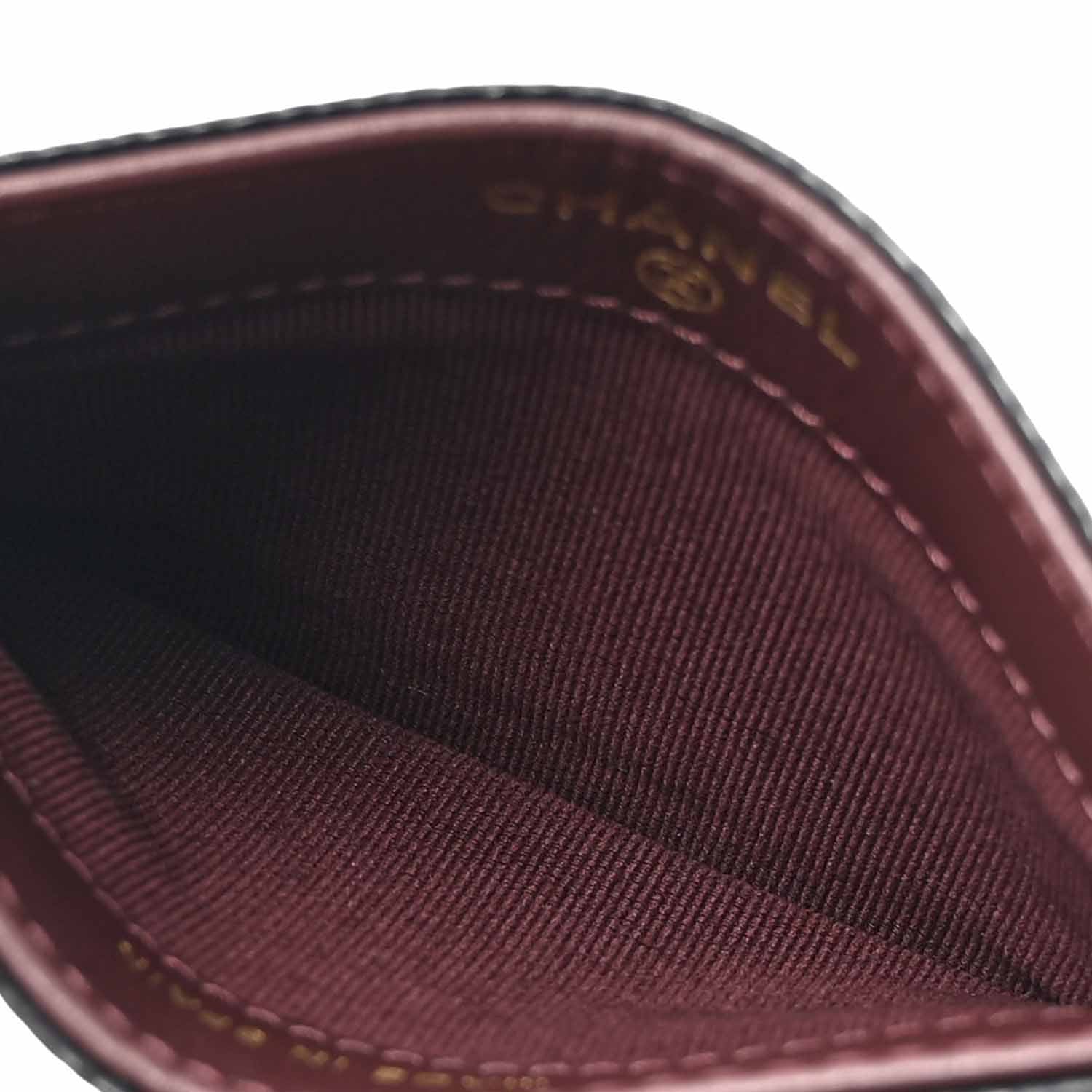 Caviar Quilted Card Holder Black
