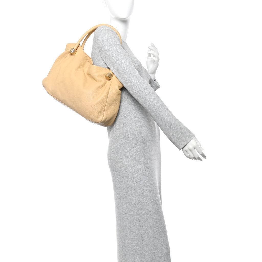 Chanel Calfskin CC Dice Tote Bag yellow