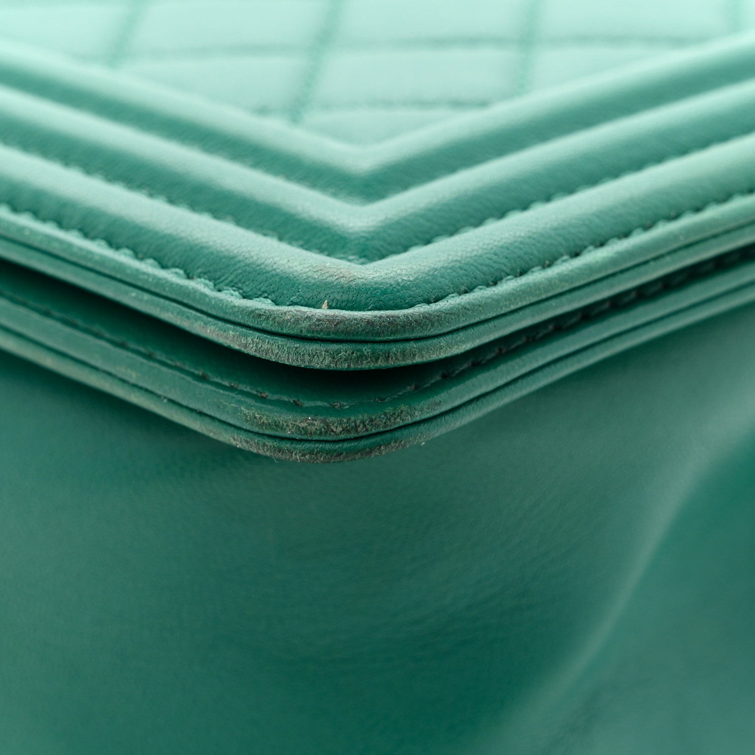 Chanel Lambskin Quilted Medium Boy Flap Green