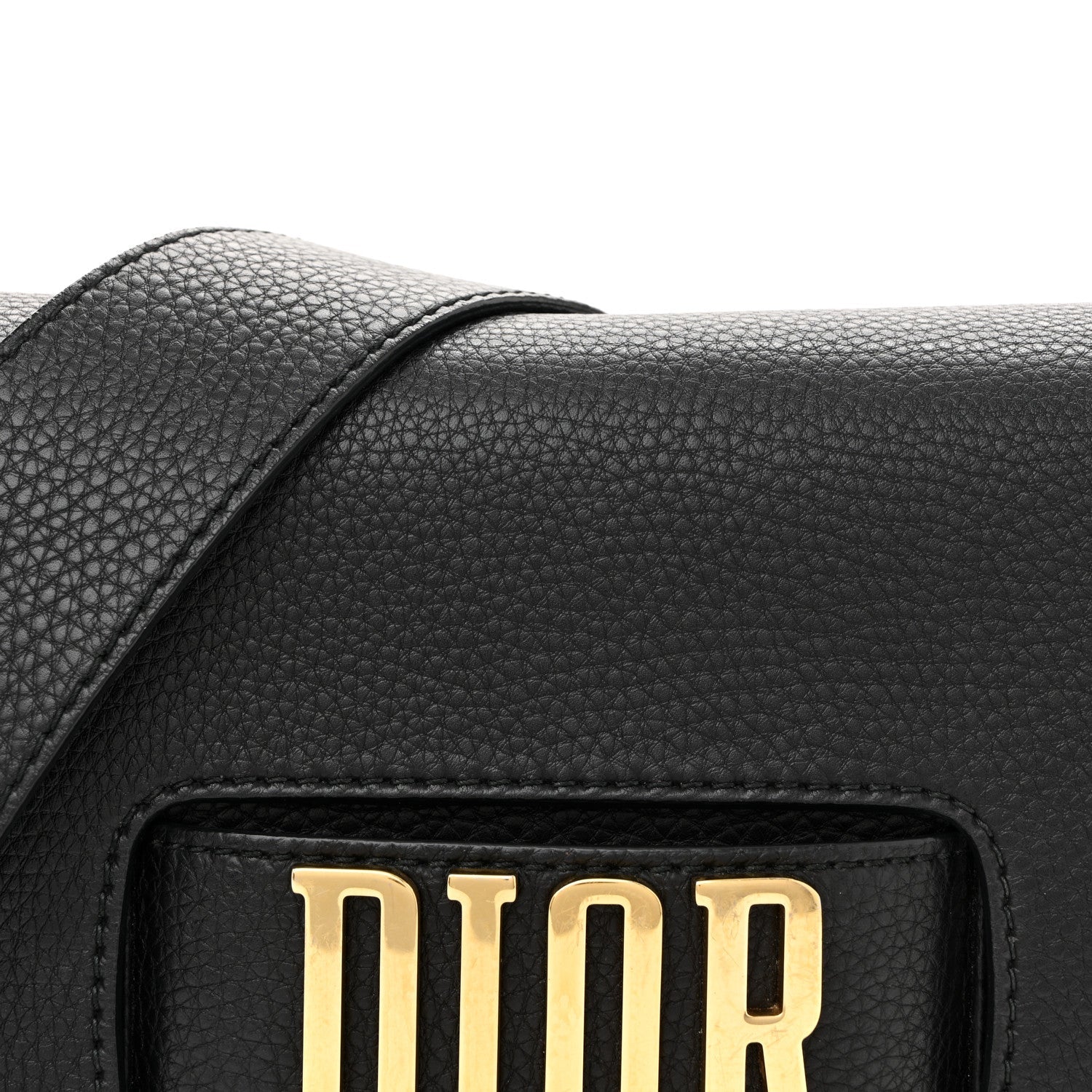 Christian Dior Grained Calfskin Dio(r)evolution Flap Bag Black