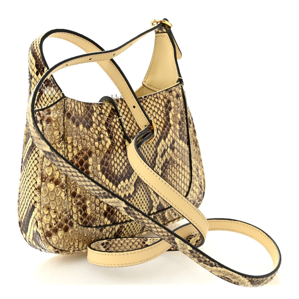 Gucci Snakeskin Mini Jackie 1961 Hobo Beige