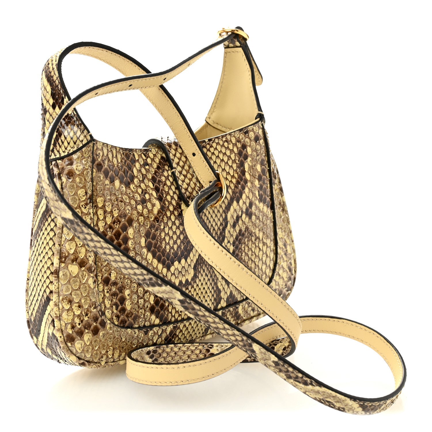 Gucci Snakeskin Mini Jackie 1961 Hobo Beige